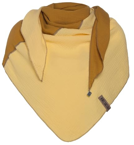 KNIT FACTORY - Fay Dreieckstuch - Fein Gewebte Damen Schal - Für Frühling und Sommer - Hochwertige Qualität - 100% Bio-Baumwolle