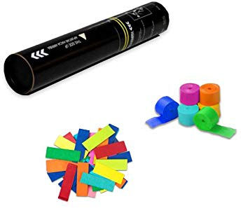 EUTOPICA Cañón Confeti + Serpentina Manual 30 cm (Multicolor) | 24/48H laborables | #DeLosBuenos