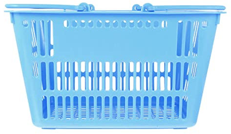 POPETPOP Panier De Rangement Plastique Avec Poignées Panier De Courses Pour Centre Commercial Organisateur De Marchandises Pour Articles Divers