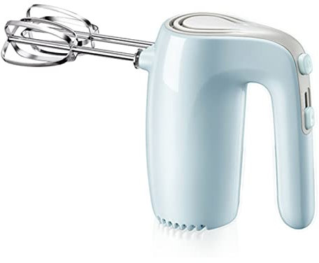 Sbattitore A Immersione Frullatore Elettrico Manuale 5 Velocità Con Pulsante Turbo Impastatrice Professionale Con Robuste Fruste E Ganci Per Impastare 125 W (Color : Blue)