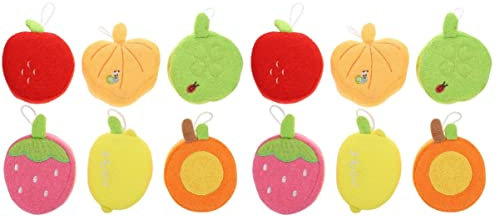 Beaupretty 12 Stk Badeschwamm Kugel Luffa-körperwäscher Badeschwamm Aus Früchten Peeling Duschschwamm Duschreiniger Luffa-mesh-pouf-dusche Schwammpolyesterfaser Kind Karikatur Handtuch