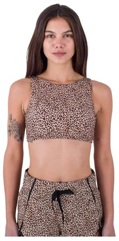 Kvinnors Bikini Top - MAX Leopard High Neck 2 Way