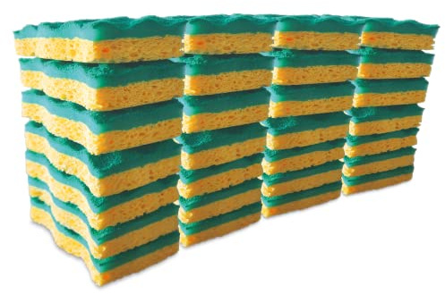 Vileda Dish Sponge, Viscose, Yellow/Green, 19 x 15 x 24 cm