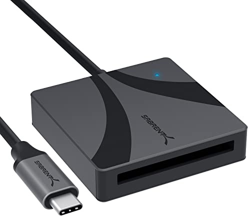 SABRENT USB Typ C auf CFast Kartenleser, USB 3.2 C-Fast Speicherkartenleser, 460MBps High Speed Externe Kartenlesegeräte, C Fast Card Reader für professionelle Fotografen, Videofilmer (CR-CF20)