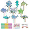 Meertier Windspiel Bastelset Kinder, Holz Basteln Kindergeburtstag Basteln, Ozean Windspiel Basteln Kreativsets, Meerestier Bastelset zum Bemalen für Mädchen Junge Kindergeburtstag Babyparty