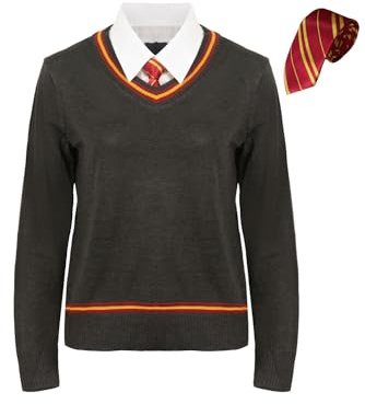 Seaehey Sweater Pullover Strickweste mit V-Ausschnitt Magische Wizard Weste