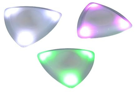 akoba LED Leuchtendes Gitarrenplektrum, funkelndes Gitarrenplektrum, schillernd bunt beleuchtetes Gitarrenplektrum, LED-leuchtendes Plektrum für eine verbesserte Bühnenleistung