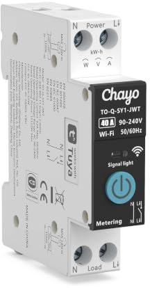 NNOVAT 1P 6A 10A 16A 20A 25A 32A 40A 50A 63A TUYA Zigbee Smart Circuit Switch Smart Home Wireless Remote Control WiFi con medición/sin medición (40A con medida)