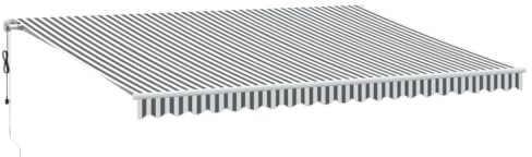 vidaXL Gelenkarmmarkise, Markise Ausziehbar Automatisch mit LED, Sonnenmarkise für Terrasse Balkon, Sonnenschutz Balkonmarkise Terrassenmarkise, Anthrazit Weiß 500x300cm
