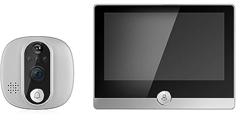 Reapyyt Schermo LCD WiFi TUYA da 4,3 Pollici Campanello Digitale Citofono 1080P Visione Notturna Spioncino Elettronico Visualizzatore Videocamera Facile da Usare