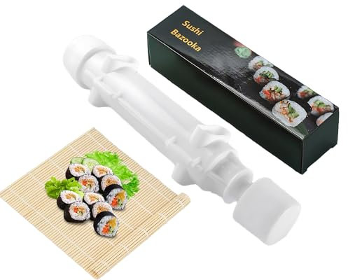 Chenivesss Sushi Maker Set, Roller mit Bambus Matte, Schnelle Sushi-Macher, DIY Maschine für Anfänger zum Selber Machen, für Party, Zuhause, Picknick und Reisen