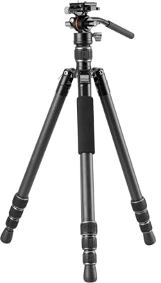 Vanguard Vesta GO 264CV12 Trípode para telescopio terrestre | De viaje, compacto, Rótula de vídeo, Fibra de Carbono, Cerrado: 46,5cm, Extendido: 163,9cm, Soporta hasta 6kg