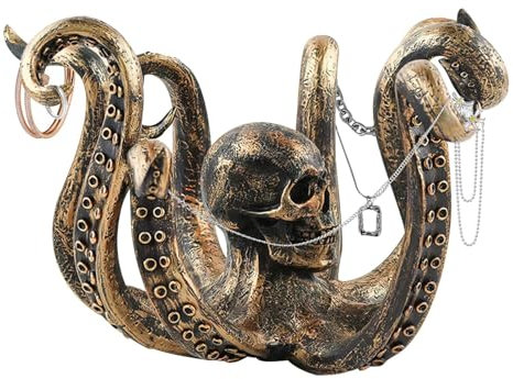 Octopus Coffee Mug Holder,Octopus Mug Holder - Vista Vintage Skull Resin Octopus Desktop Statue - Tea Cup Holder, Kitchen Restaurant Table Decoration, Home Bar Accessories