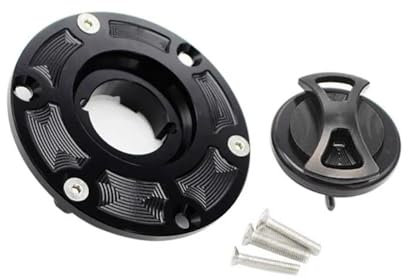 Motorrad Tankdeckel Für Triumph Für Speed ​​Triple 1050 2005-2010 Für Speed ​​Four 2002-2006 Tankdeckel für Motorräder Kraftstofftankdeckel(Schwarz)