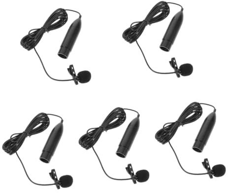 TOYANDONA 5pcs Lavalier Wearable Microphone for Audio Professional Lavalier Microphone Xlr Three-pin Interface Portable Audio Accessories for Podcasting and Recording