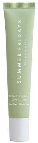 SUMMER FRIDAYS Original | Läppbalsam Mjuk Mynta - Glans och fukt | 15 gram | VEGAN | av BELLA (SÖT MYNTA, 15 g (förpackning med 1))