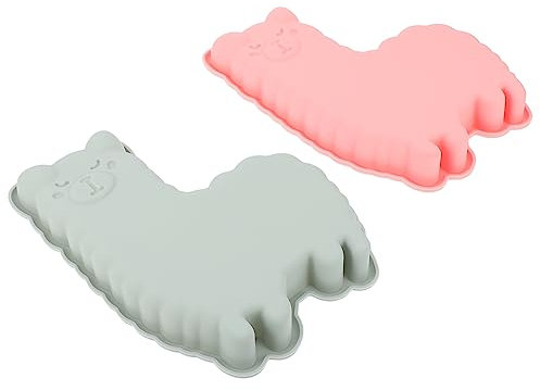 Alipis Lot de 2 Moules à Gâteau Alpaga en Silicone Antiadhésif Résistant Haute Température, Format Moyen, Pâtisserie Diy, Fourniture la Cuisine et Dessert Maison
