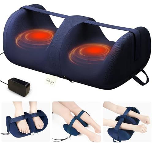 Tisscare Appareil de Massage Shiatsu 4-en-1 Pieds avec Chaleur et Télécommande - Masseur Pieds Électrique pour Douleur et Circulation, Léger et Portable, Cadeau Parents