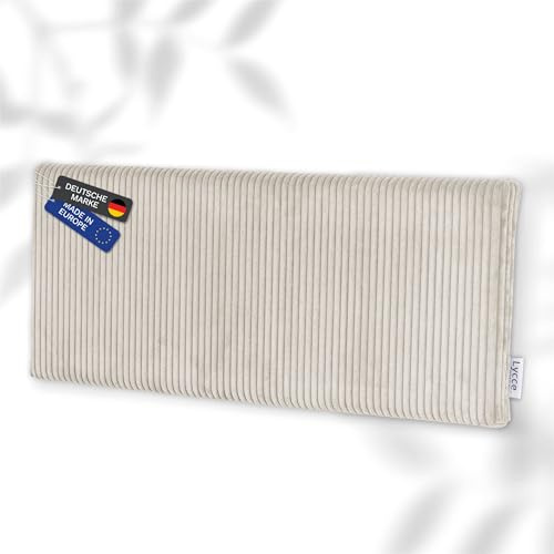 Lycce Wandkissen Cord, Wandpolster Kopfteil Betten & Rückenkissen (beige) | komfortabel & stabil, einfache Montage, Wandpaneele gepolstert, Schlafzimmer & Esszimmer