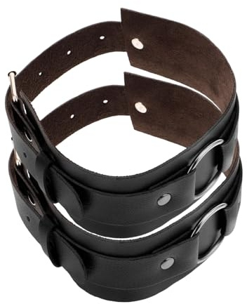 BCOATH Brazalete Diseño Versátil Ajustable de Cuero Vikingo Mujer Negro y Aleación Resistente Punk y Estilo Elegante Color Aleatorio para Accesorios Disfraz