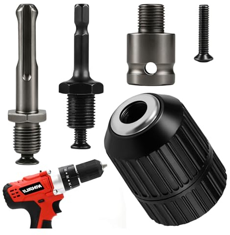 Rápida Portabrocas de Taladro 2-13mm 5 Mandriles para Taladro, Portabrocas sin Llave, Mandril SDS PLUS Cierre Rápido para Taladros Eléctricos
