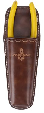 Funda de cuero genuino para tijeras de podar. Estuche para tijeras de jardinería con clip.