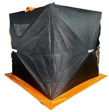 Fisketält bärbart utomhus isfiske skydd med vindtäta fönster och rymlig transportväska inomhus ventilation