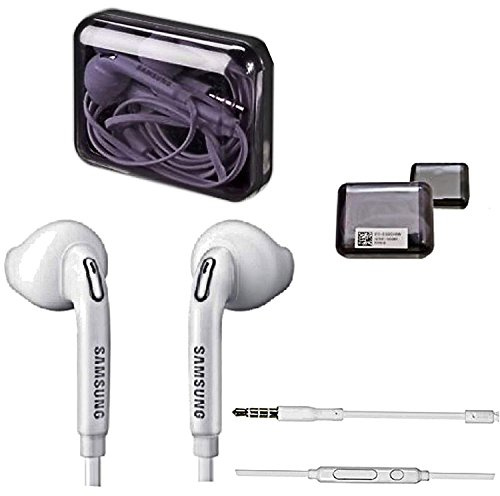 Samsung Handy Stereo Premium Headset Jewel Case Box - In-Ear Kopfhörer - Freisprecheinrichtung - in der Farbe Weiß für kompatible Mobiltelefone mit 3,5 mm Klinke