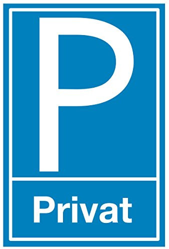 WANDKINGS Hinweisschild - Parkplatz Privat - stabile Aluminium Verbundplatte - Wähle eine Größe - 20x15 cm