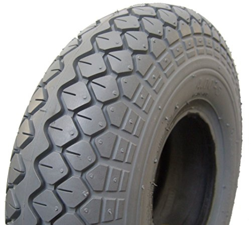 CST Rollstuhlreifen 4.00-5 (330x100), 4 PR, grau, Blockprofil Reifen Rollstuhl Elektromobil, Scooter