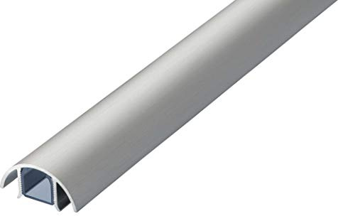 MINI Aluminium KABELKANAL IN Edelstahl GEBÜRSTET Style (Länge: 100cm) | 30mm breit, verschiedene Längen.