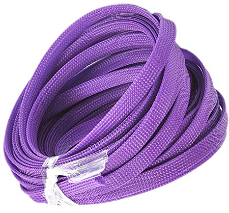 Othmro Manchon de Câble Gaine 10M Souple, Gaine Câble Tressée Extensible, Gestion des Câbles Rangement Tressée Fendue en Pet, Gestion de Câble Réglable, Protection Gestion des Câbles pour TV, PC, USB