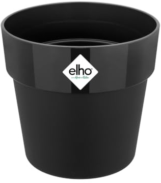 elho B.for Original rund 18 – blomkruka för inomhus – Ø 18,0 x H 16,5 cm – svart/living svart