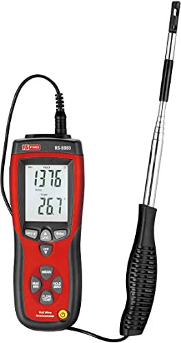 RS PRO DT-8880 Anemometer bis 25m/s +50°C max.Temp., 0.01m/s versch.Messparam.