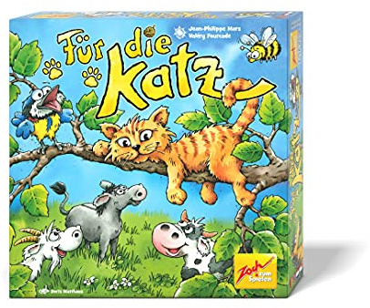 Zoch 601105158 Für die Katz – das lustige Teamwork-Geschicklichkeitsspiel mit verbundenen Augen, 2 bis 5 Spieler, für Kinder ab 4 Jahren