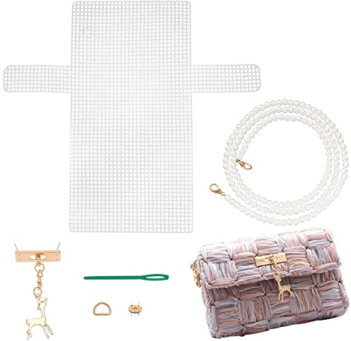 CHGCRAFT Kunststoff Mesh Canvas Sheet Kit, Plastic Canvas Kreuzstich Stoff Kunststoff Kreuzstich Baumwolle Stoff für Basteln DIY Stickerei Garn Strick Häkelprojekte 18x14x5cm