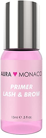 AURA Monaco | Lash & Brow Primer – Professioneller 15 ml Premium-Reiniger zur Vorbereitung vor Wimpernverlängerung, Wimpern- & Browlifting sowie Brow Henna, Made in Germany