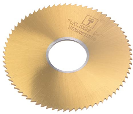 sourcing map Kreissägeblatt 75mm (3) Durchm. 1.5mm Dick 72 Zähne, Fräser aus M35 Hochgeschwindigkeitsstahl (HSS) mit 22mm Dorn zum Holz PVC und Aluminium Schneiden