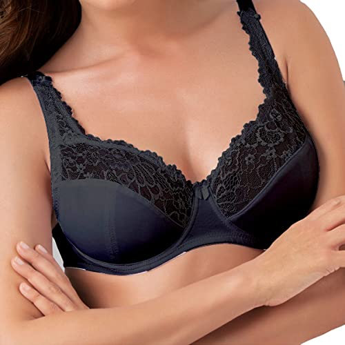 Cotonella 1 Pezzo Reggiseno L'Altra CD055 con Inserti in Pizzo con Ferretto - Coppa C, Nero 5
