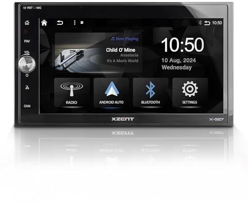 XZENT X-527 – 2-Din Autoradio, Multimediasystem mit 6,75“/17,1 cm Touchscreen, Mediencenter mit DAB+, USB, UKW, Apple CarPlay, Android Auto, für PKWs oder Reisemobile