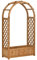Outsunny Jardinera Enrejado con Arco Macetero con Soporte para Trepadoras Jardinera con Celosía Cultivos Plantas Flores Decoración en Jardín Terraza Balcón 83x36x152 cm Natural