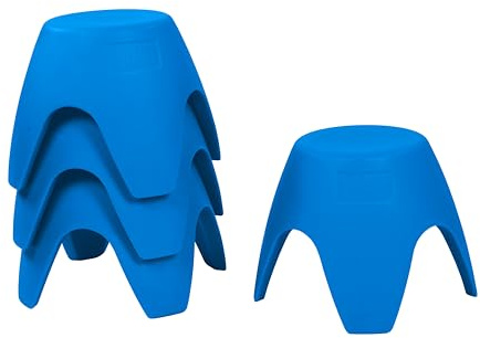 ECR4Kids Ayana Stool Set, Flexible Seating, Blue, 4-Pack