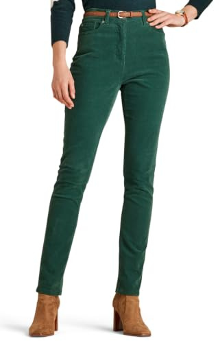 Amber Ladies Comfort Fit Stretch Cord Jeans with Elasticated Waist | Women's Flexible Fit Cotton-Rich Trousers, Expandable Comfort Fit Waistband in Classic Jean Style