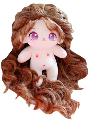 niannyyhouse 20 cm Plüschpuppe, Karamellwellen-Rolle, Mädchen, humanoid, gefüllter Körper, tragbare Kleidung, Verkleidungsgeschenke (5 mit Skelett)