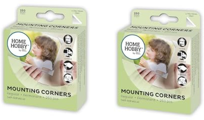 HomeHobby by 3L Mounting Corners 19mm Pack of 2 (500 Mounting Corners Total)