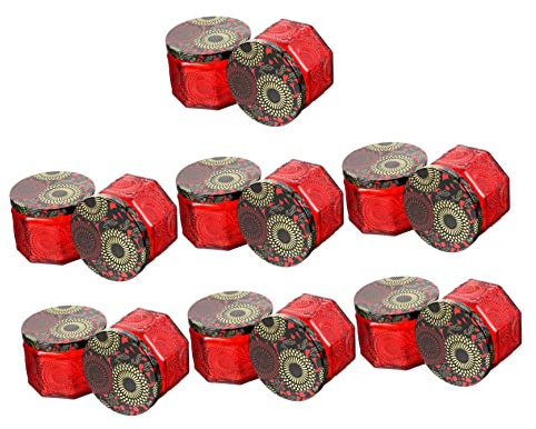 NUOBESTY 14piezas Recipientes De Vidrio Para Hacer Velas Con Tapa Jarras Redondas Con Diseño Relieve Para Velas Aromáticas Almacenamiento y Decoración Colorida