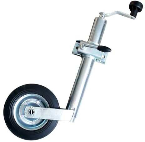 HEYOUTH Stützrad Anhänger,Stützrad + Halter 48mm,Anhängerrad für 250kg Stützlast, mit Klemmhalter inkl.,Befestigungsschrauben,Schwerlaststützrad für Pkw Anhänger