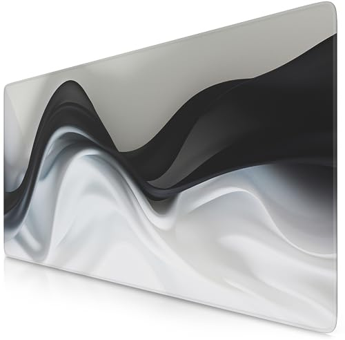 TITANWOLF - XXL Mouse Mat - Mouse Pad 900 x 400 x 3mm –Speed Gaming Mouse Pad - Extra Large MousePad - Table Mat Large Size - Improved Precision and Speed – Modern Wave