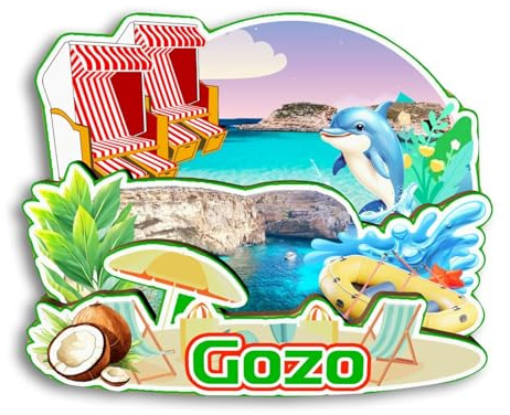 Quwsne Magnete da frigorifero Gozo Malta magnete da frigorifero souvenir di viaggio città regali turistici 3D classici punti di riferimento artigianali fatti a mano decorazione per la casa2406