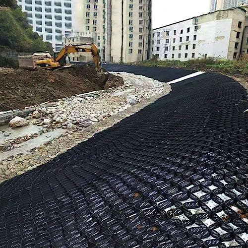 Durchlässige Pflastersteine für Terrasse/Gehweg/Auffahrt, leicht zu schneiden, Kies, Stabilisator für Beton, Gras, Erbsen, 2 m x 2 m, Größe (B x H)